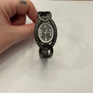 Analog Wristwatch with a Cuff Band and Quartz Movement Y2K Whimsigoth Alt